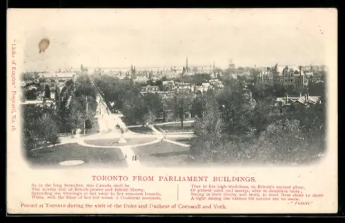 AK Toronto, From Parliament Buildings