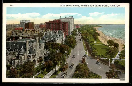 AK Chicago, IL, Lake Shore Drive, North from Drake Hotel