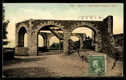 AK Yonkers, NY, The Ruins, Park Hill