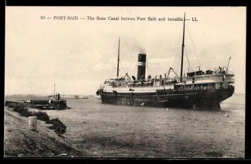 AK Port-Said, The Suez Canal between Port Said and Ismailia