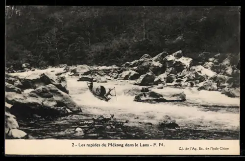 AK Laos, Les rapides du Mékong dans le Laos
