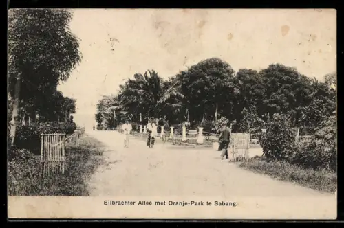 AK Sabang, Eilbrachter Allee met Oranje-Park te Sabang