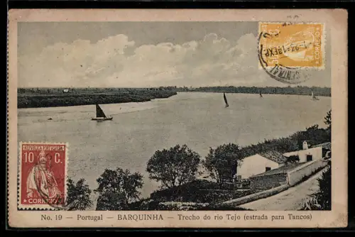 AK Barquinha, Trecho do rio Tejo, estrada para Tancos