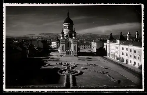 AK Cluj, Panorama mit orthodoxer Kirche