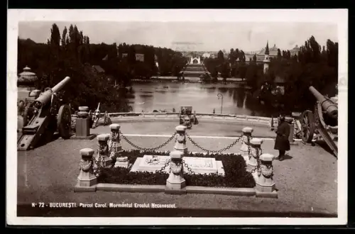 AK Bucuresti, Parcul Carol, Mormântul Eroului Necunoscut