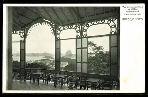 AK Rio de Janeiro, Vue prise du pavillon de l`Hôtel Internacional, Entrée de la baie