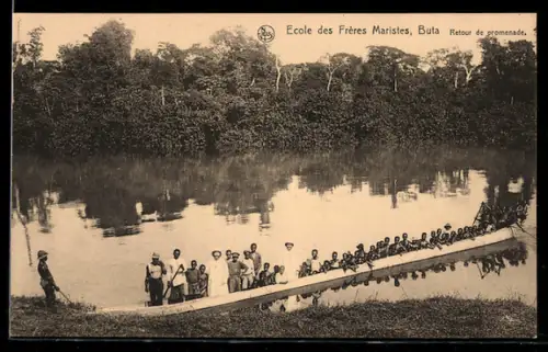 AK Buta, Ecole des Frères Maristes, Retour de promenade