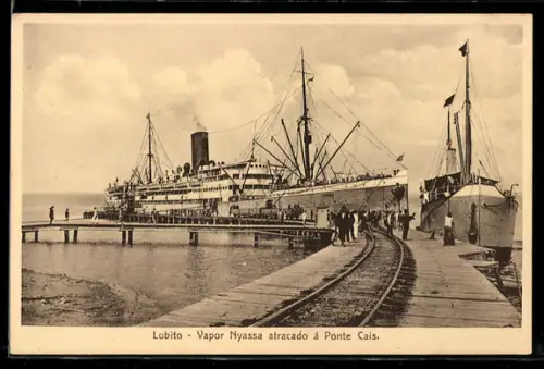 AK Lobito, Vapor Nyassa atracado à Ponte Cais