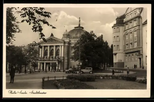 AK Halle /Saale, Stadttheater