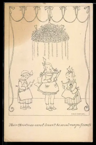 Künstler-AK Mela Köhler: Their Christmas-carol doesn`t he sound magnificent