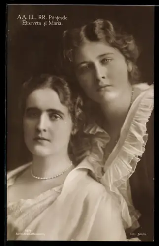 AK Prinzessin Elisaveta und Maria von Rumänien