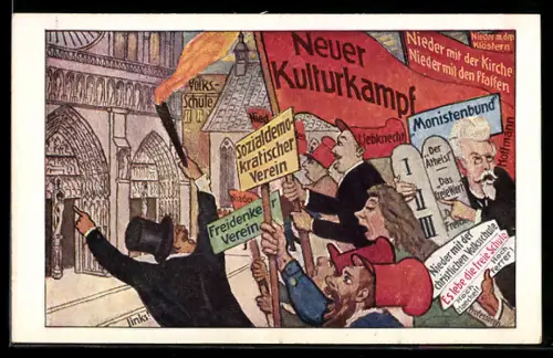 AK Das Zentrum - Neuer Kulturkampf, Nieder mit der Kirche, etc, Sozialdemokratie, Volkspartei, Arbeiterbewegung