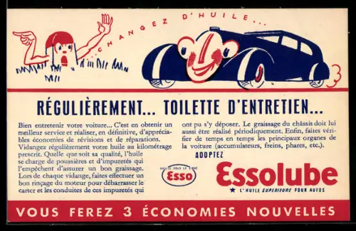 AK Feurs /Loire, J. Farjot, Essolube, Rue de Roanne et Rue Gambetta