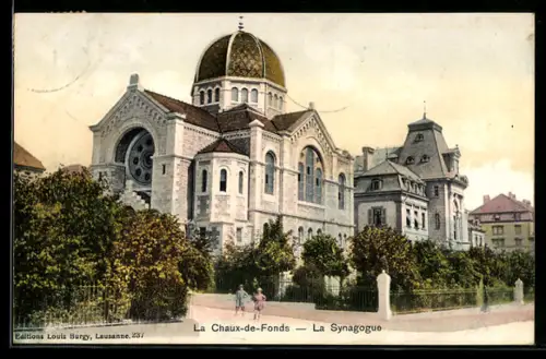 AK La Chaux-de-Fonds, La Synagogue, Blick zur Synagoge