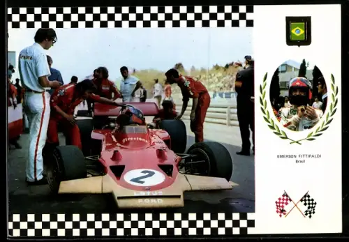 AK No. 31 Serie Gran Prix, Emerson Fittipaldi auf Lotus mit Ford-Cosworth Motor