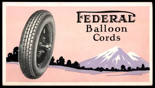 AK Federal Balloon Cords, Autoreifen, Gebirgslandschaft, Reklame