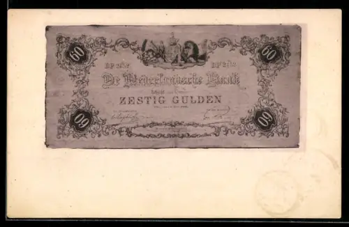 AK De Nederlandsche Bank, Zestig Gulden, Banknote