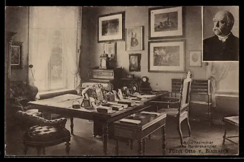 AK Fürst Otto von Bismarck, Arbeitszimmer des Reichskanzlers
