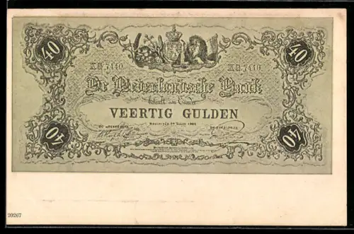 AK De Nederlandsche Bank betaalt..., Veertig Gulden, Banknote