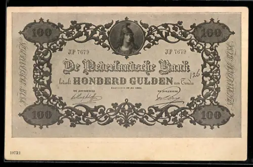 AK De Nederlandsche Bank betaalt..., Honderd Gulden, Geldschein