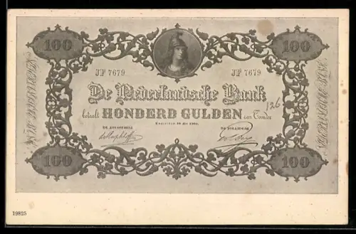 AK De Nederlandsche Bank betaalt..., Honderd Gulden, Geldschein