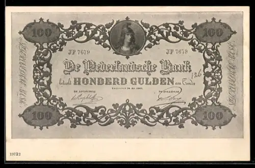 AK De Nederlandsche Bank betaalt..., Honderd Gulden, Geldschein