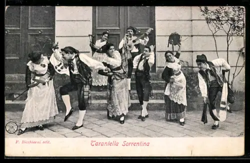 AK Tarantella Sorrentina, Tanzgruppe beim Tanzen