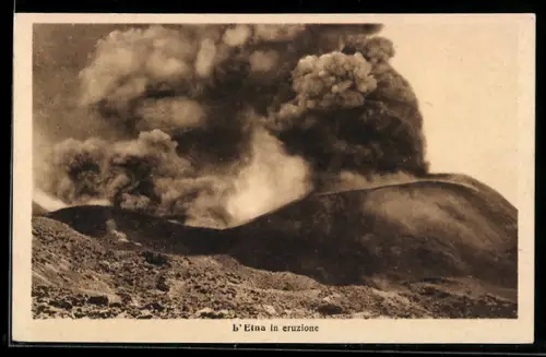 AK L`Etna, Vesuvio in eruzione