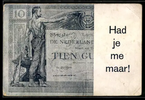 AK Niederlande, Geldschein über zehn Gulden