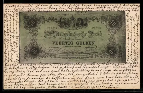 AK Veertig Gulden, De Nederlandsche Bank, Geldschein