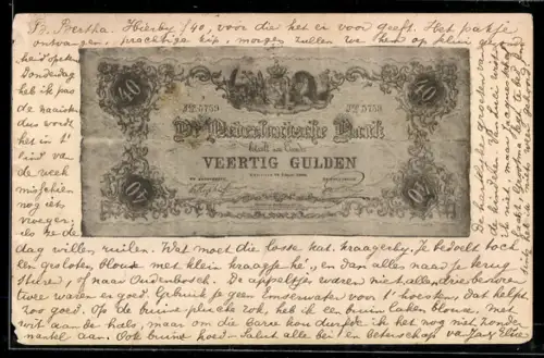 AK De Nederlandsche Bank, Veertig Gulden, Banknote