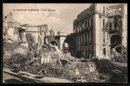 AK Messina, La catastrofe di Messina, Porta Messina, Erdbeben