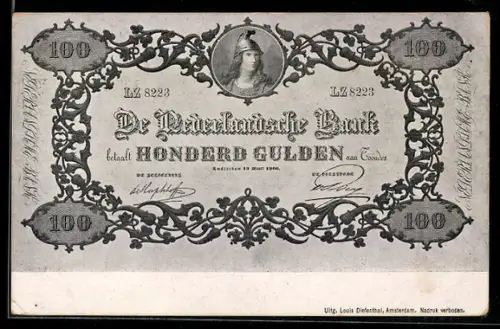 AK De Nederlandsche Bank betaalt Honderd Gulden..., Banknote