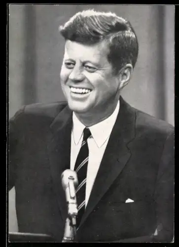 AK Portrait Präsident Kennedy zum Deutschlandbesuch