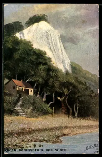 AK Stubbenkammer / Rügen, Königsstuhl von Süden gesehen