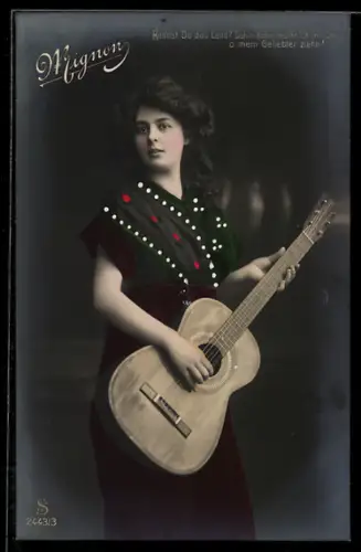 AK Mignon, Kennst Du das Land?..., Darstellerin mit Gitarre