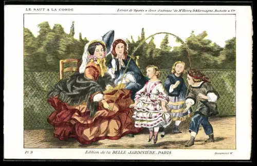 AK Paris, Belle Jardinière, Le Saut à la Corde, Kinder beim Seilspringen