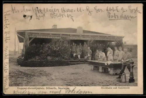 AK Döberitz /Truppenlager, Milchhalle und Konditorei