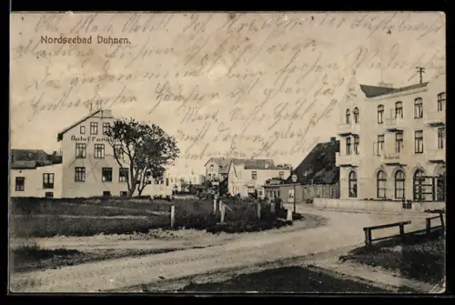 AK Duhnen, Hotel Fernblick, Strassenansicht