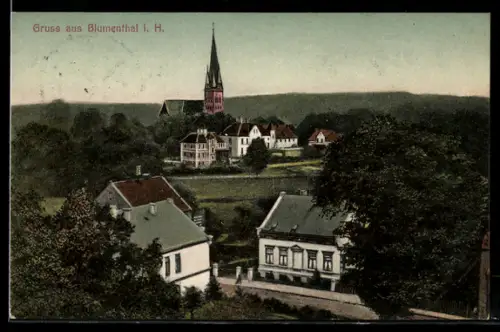 AK Blumenthal i. H., Kirche, Ortsansicht