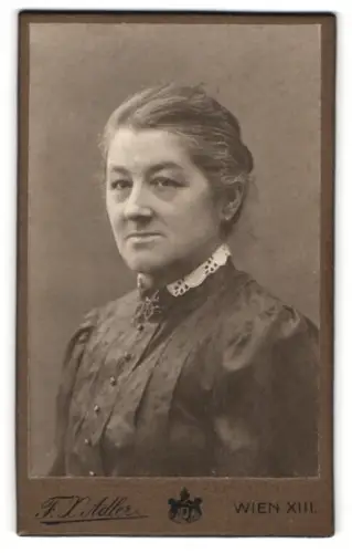 Fotografie F. X. Adler, Wien, Penzingerstrasse 60, Porträt einer Dame