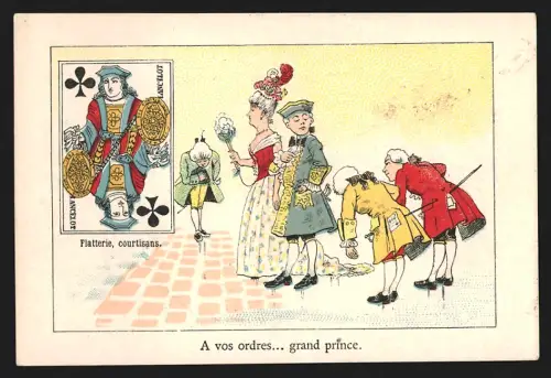 Sammelbild Cambrai, Cardon-Duverger, Chicorées Francaises, Höfische Gesellschaft begrüsst ein feines Paar