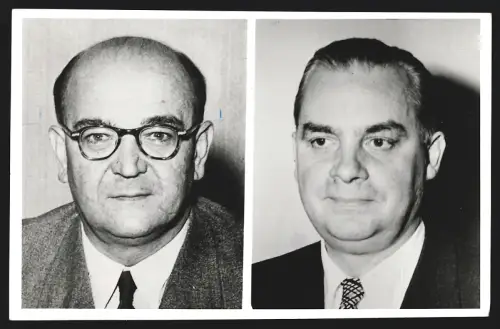 Fotografie Unterstaatssekretäre Karl Heinrich Knappstein und Herbert Dittmann im Portrait