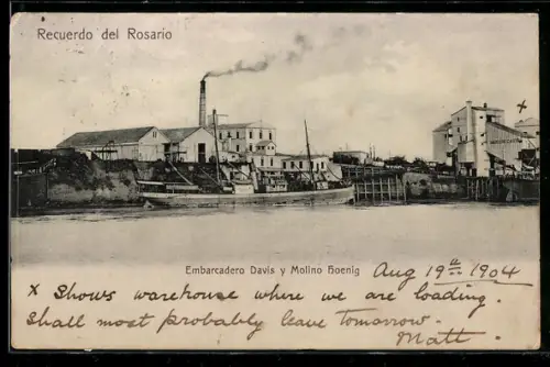 AK Rosario, Embarcadero Davis y Molino Hoenig