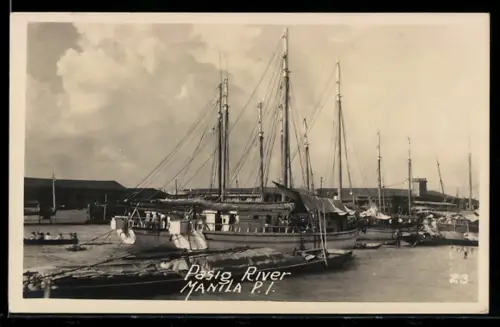 Foto-AK Manila /P.I., Pasig River