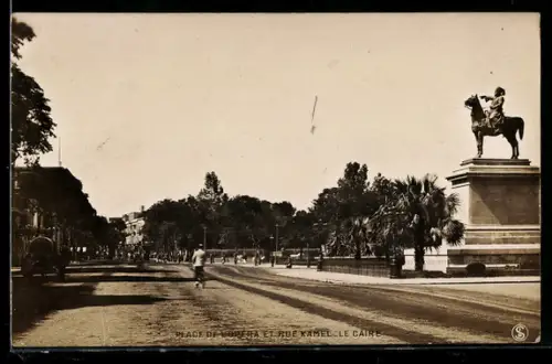 AK Le Caire Place de l`Opéra et Rue Kamel
