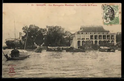 AK Saigon, Les Messageries Maritimes, Le Courrier de France