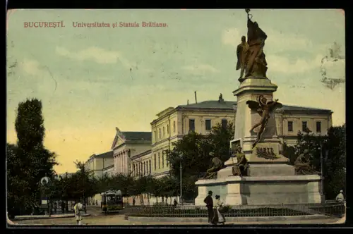AK Bucuresti, Universitatea si Statuia Bratianu