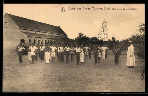 AK Buta, Ecole des Frères Maristes, Une lecon de gymnastique