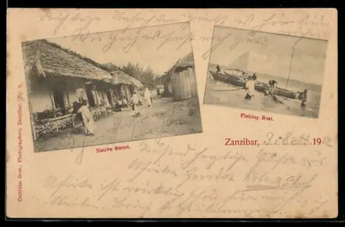 AK Zanzibar, Native Street, Fishing Boat